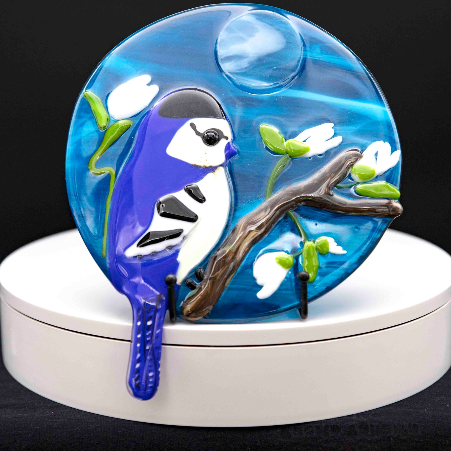Bee and Thistle Glass Art